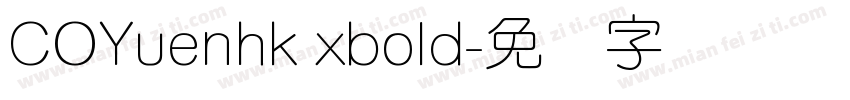 COYuenhk xbold字体转换
